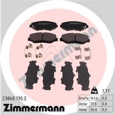 Bremseklosser ZIMMERMANN 23868.170.2