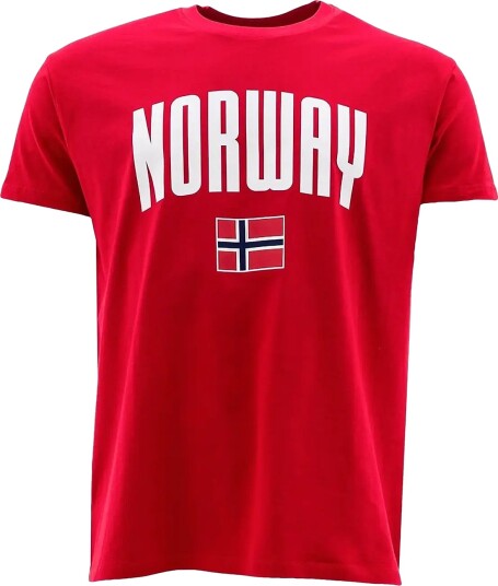 NeH Unisex  Norway T Shirt   Red   XS