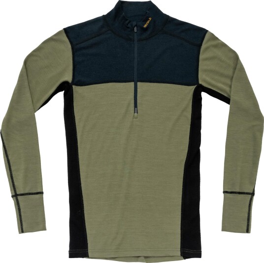 Devold Lauparen Merino 190 Zip Neck Man Ink/lichen/black S
