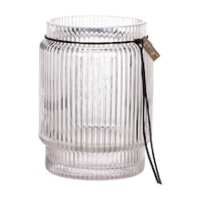 Glassvase rillet 10,8 cm Glassvase rillet 10,8 cm