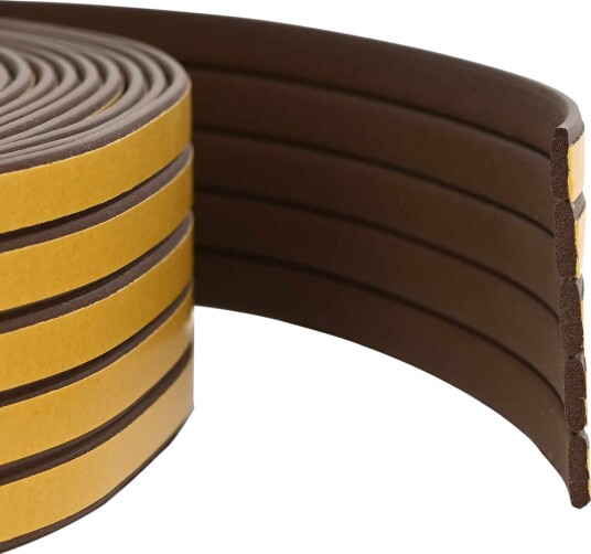 vidaXL Selvklebende vindusforsegling Brun 8 x 2 mm 50 m EPDM Skum