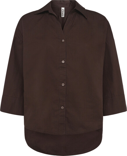 ONLY Onlsaja Keri 3/4 Shirt Wvn   Brown   S
