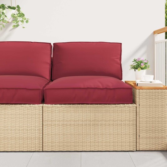vidaXL Pallet Pute Sett Oxford Stoff Krem 80 x 80 x 52 cm