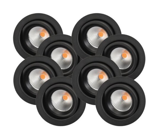Sg Armaturen As Junistar Eco IsoSafe 8 pack 6W LED 2700K - Svart