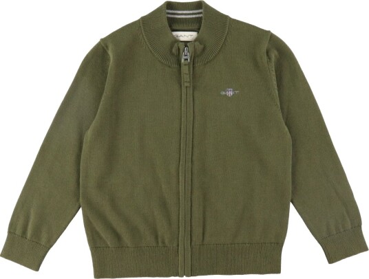 GANT Cardigan Strikk Shield Juniper Green GANT 5 6 år 110 116 Cardigan Grønn
