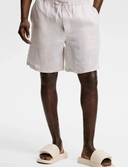 J. Lindeberg Joff Linen Shorts   Cream   44