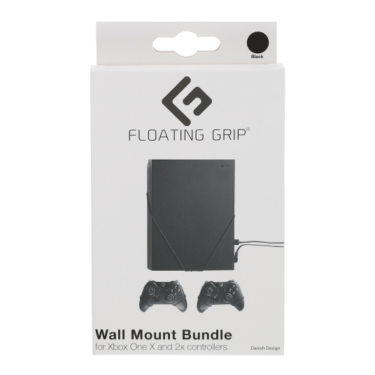 Floating Grips Xbox One X and Controller Wall Mounts - Bundle (Black)