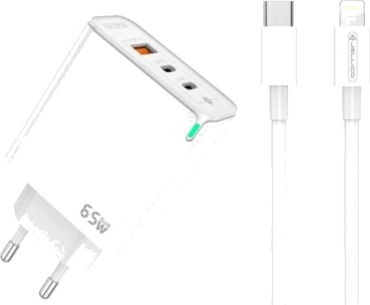 Jellico Charger Quick Charger 65W 2 X Usb C Usb3.0 Kabel For iPhone Lightning