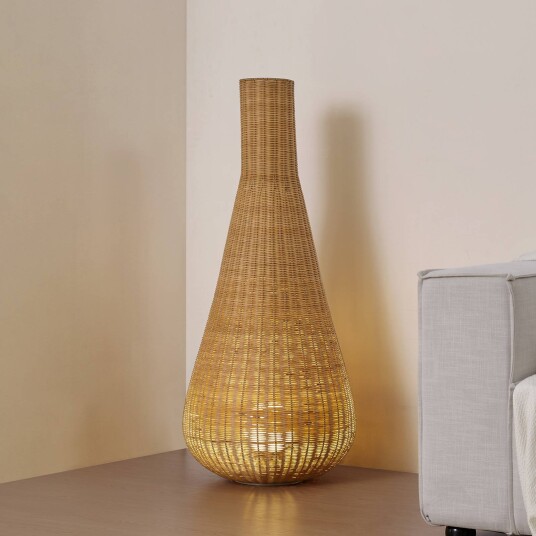 Lucande gulvlampe Takeo rotting høyde 115 cm E27