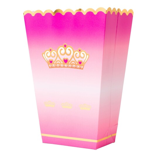 Design House Popkornbeger Prinsessekrone Rosa - 8-pakning