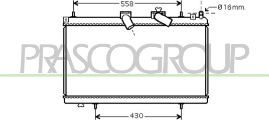 PRASCO CI523R007 Radiator motorkjøling PRASCO CI523R007 Radiator motorkjøling
