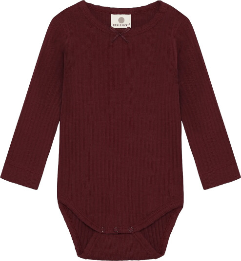 En Fant Body Ls Pointelle Burgundy 56 En Fant Body Ls Pointelle Burgundy 56