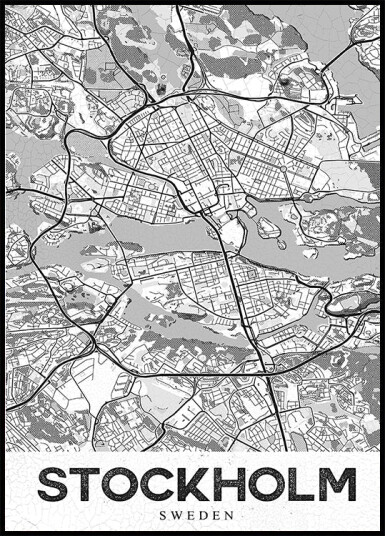 Stockholm White Plakat Plakat / 40x50cm Stockholm White Plakat Plakat / 40x50cm