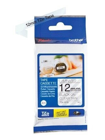Brother TZe 131S - Black on transparent - Roll (1.2 cm x 4 m)