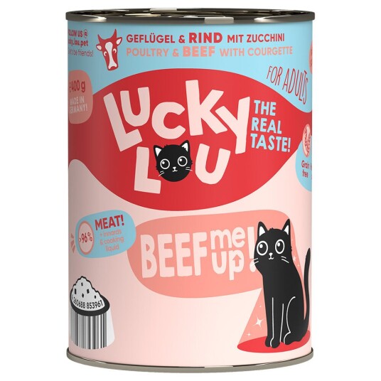 Lucky Lou Voksen 6 X 400 G Fjørfe Og Storfekjøtt Lucky Lou Voksen 6 X 400 G Fjørfe Og Storfekjøtt