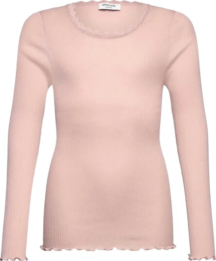 Rosemunde Kids Rkbalta Modal Ls Lace T Shirt Pink 140