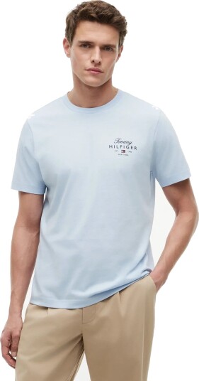 Tommy Hilfiger Script Stack Regular Tee   Blue   XXL