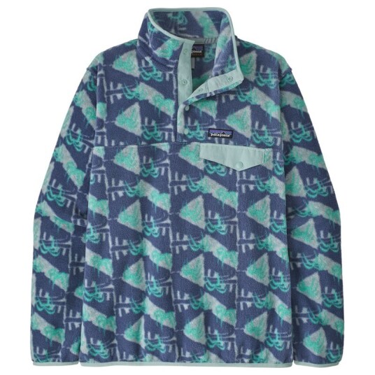Patagonia W's LW Synch Snap T P/O Jaguar Geo: Blue Sage
