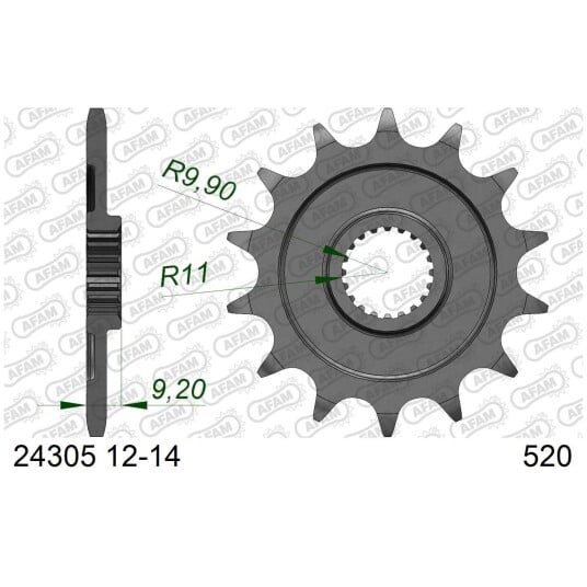 AFAM Framdrev 520 13T KX 250 F (2006 - 2020)
