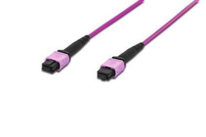Digitus - Patchkabel - Mpo Multi-Modus (Hun) Til Mpo Multi-Modus (Hun) - 2 M - Fiberoptisk - Simplex - 50 / 125 My - Om4 - Halogenfri - Fiolett.