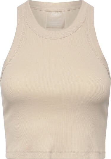 aim´n Ease Ribbed Tank Top   Beige   L
