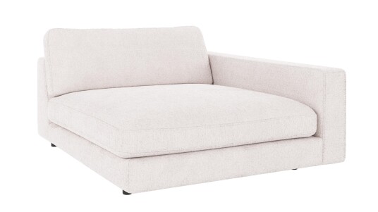 Rowico Home Duncan 1,5 seters sjeselong H Hvit Greg 1 129 x 150 x 78 cm Hvit
