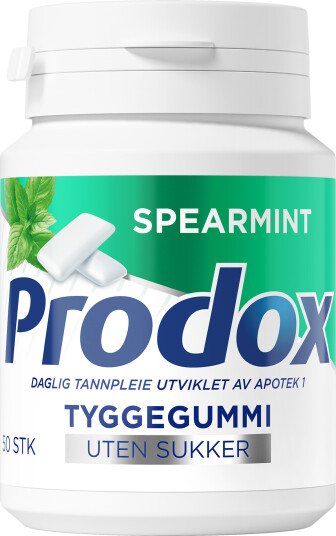 Prodox tyggegummi spearmint 50 stk Prodox tyggegummi spearmint 50 stk