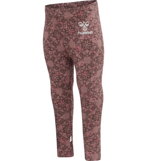 Hummel Leggings hmlFia Deep Taupe m. Sølvglitter 56 Leggings Rosa