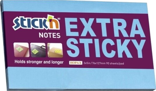 Notes Bnt Stick´N Extra Sticky Blå 127X76mm 6 Stk.