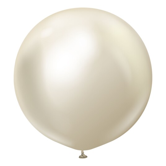 Ballongkungen AB Lateksballonger Professional Gigantiske White Gold Chrome - 2-pakning