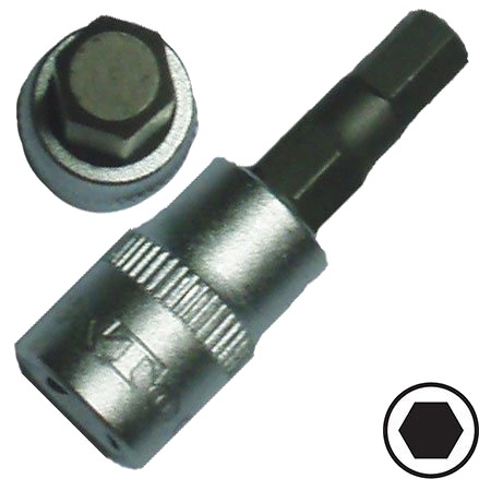 BATO Stifttopp kort 1/4" x 6mm. 6kt.