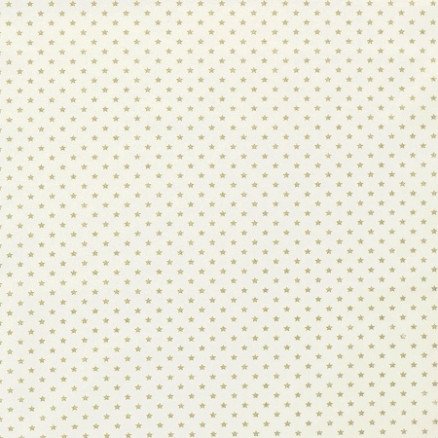 Balsløw Bomullspoplin Stoff 145 cm 051 Beige med små stjerner