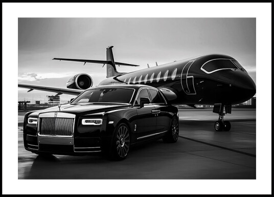 Luxury Lifestyle Black & White Landscape Plakat Plakat / 70x100cm