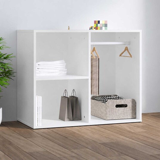 vidaXL Sminkeskap hvit 80x40x65 cm konstruert tre