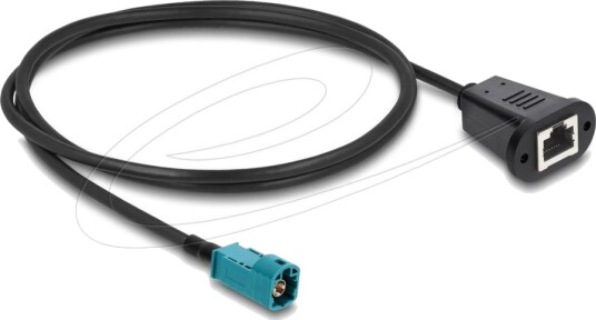Delock - Nettverkskabel - Hsd Z (Hann) Til Rj-45 (Hunn) - 1 M - 4.6 Mm - Svart