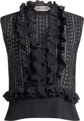 Alberta Ferretti Dame Topper Svart S,