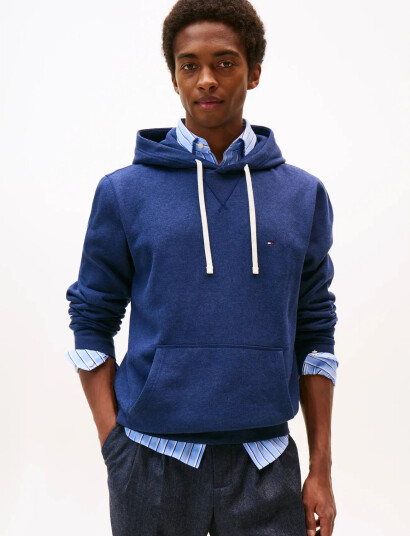 Tommy Hilfiger Ess Seasonal Fleece Hoody - Blue - XXL