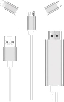 3-i-1 HDMI-kabeLightning Type-C MicroUSB 3-i-1 HDMI-kabeLightning Type-C MicroUSB