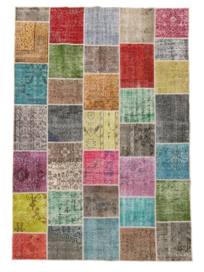 Håndknyttet. Opphav: Turkey Patchwork Turkiet 200x300