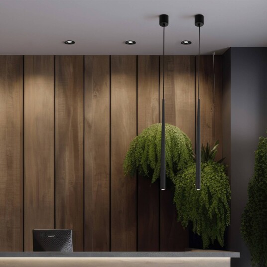 TK Lighting Piano hengelampe svart Ø 2,5 cm stål/plast
