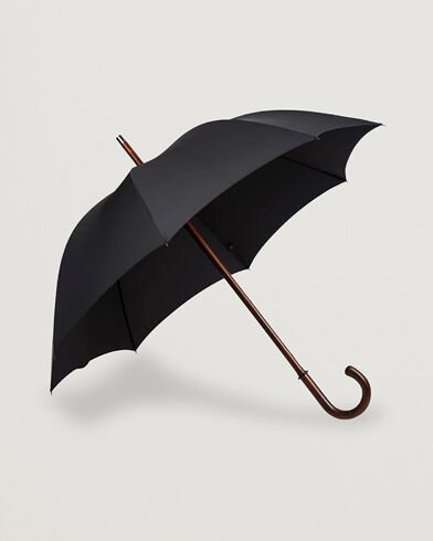 Fox Umbrellas Polished Cherrywood Solid Umbrella Black Fox Umbrellas Polished Cherrywood Solid Umbrella Black