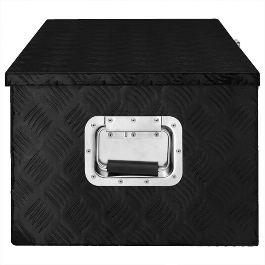 Oppbevaringsboks svart 90x47x33,5 cm aluminium Oppbevaringsboks svart 90x47x33,5 cm aluminium