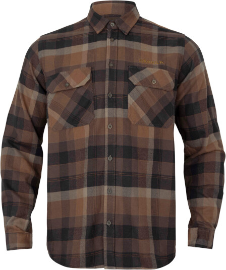 Härkila Men"s Asmund Longsleeve Shirt Rust Brown Check XL