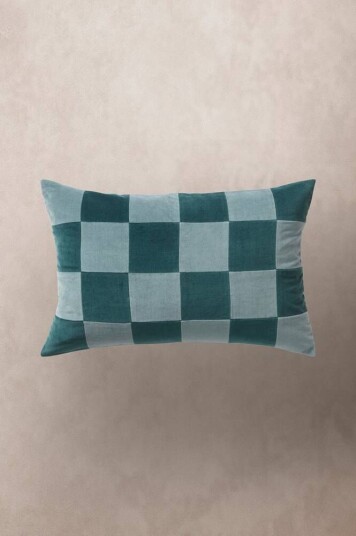 Jotex RUTH CHECK putetrekk 60x40 cm Blå/grønn 1731202-02-02 1731202-03-02