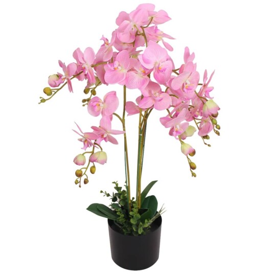 vidaXL Kunstig orkidè med potte 75 cm rosa vidaXL Kunstig orkidè med potte 75 cm rosa