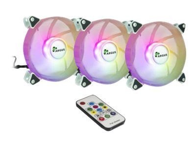INTER-TECH Argus RS-06 RGB 120mm Kabinettvifte Sett med 3 Vifter INTER-TECH Argus RS-06 RGB 120mm Kabinettvifte Sett med 3 Vifter