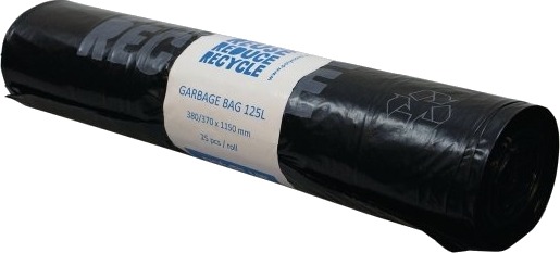 Affaldssække Polyblue Genbrugsplast 40 My Sort 25 Poser 125 L Affaldssække Polyblue Genbrugsplast 40 My Sort 25 Poser 125 L