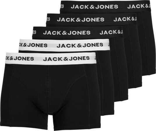 Jack and Jones Solid Trunks 5 pack Sort M