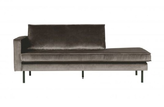 BePureHome Rodeo Daybed Taupe velur - venstrevendt