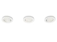 Philips SMARTSPOT 45091/31/16, Innsunket spotlight, Ikke-utskiftbare pærer, 3 ampuller, LED, Hvit